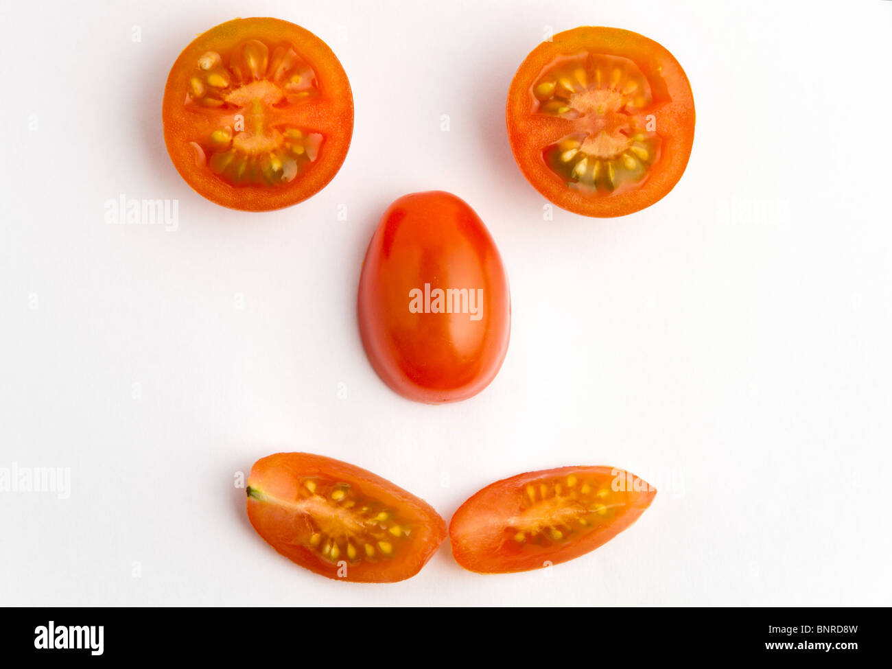 Visage de tomate Banque D'Images