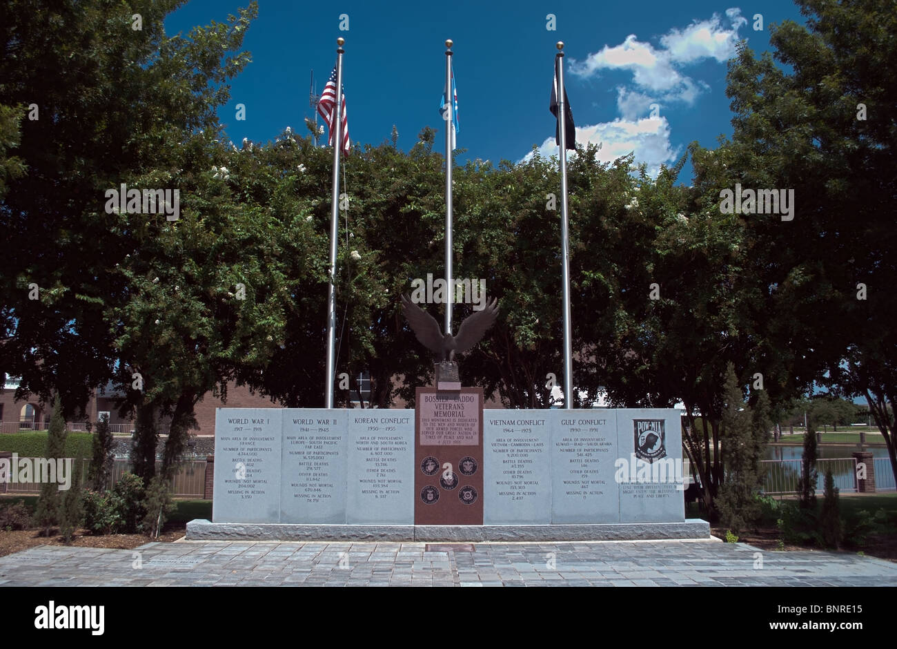 Bossier City Veteran's Memorial - HDR. Banque D'Images