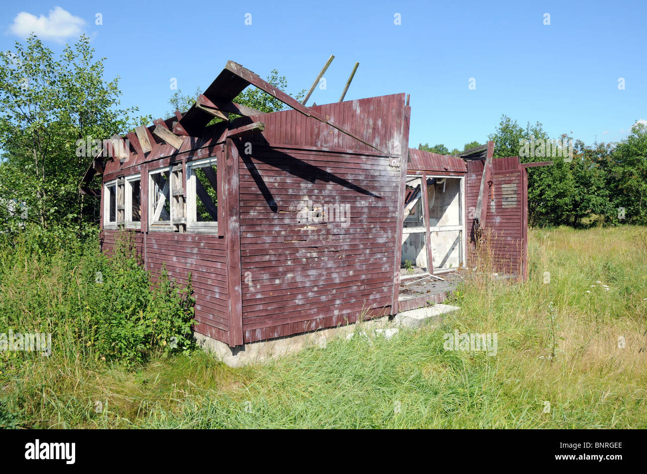 Camp de vacances abandonnées en Pologne, région de Mazovie Banque D'Images