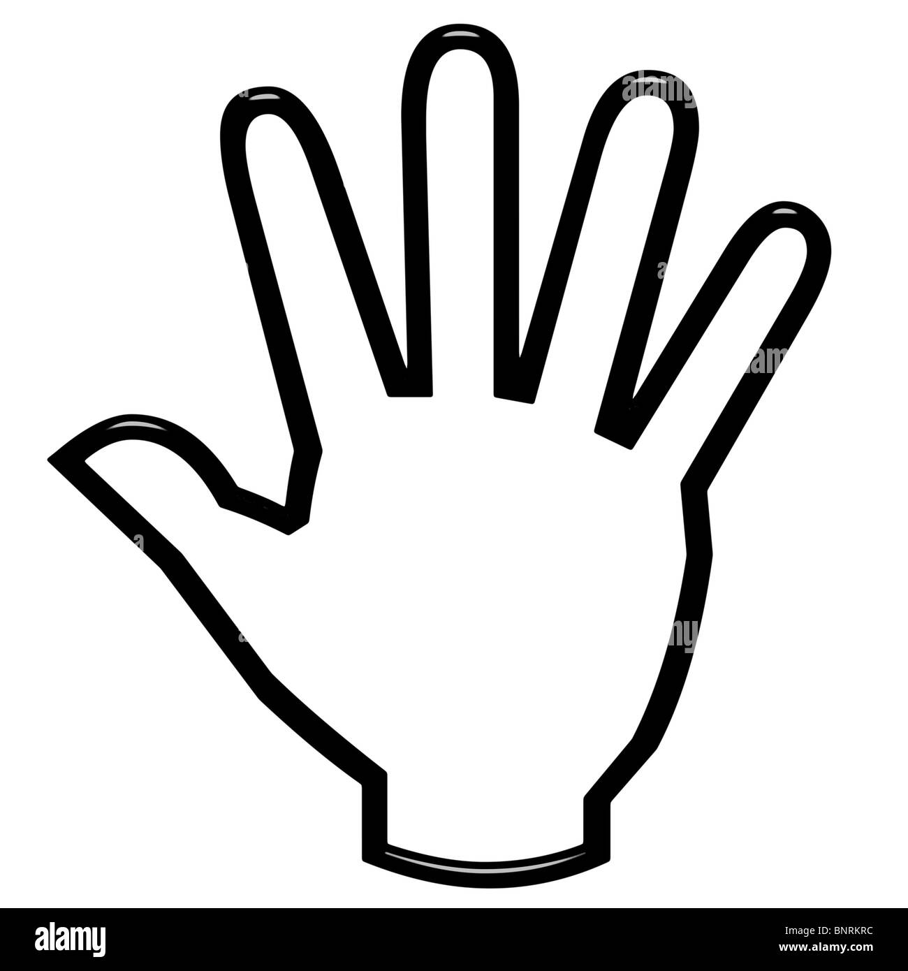 main ouverte 3D Banque D'Images