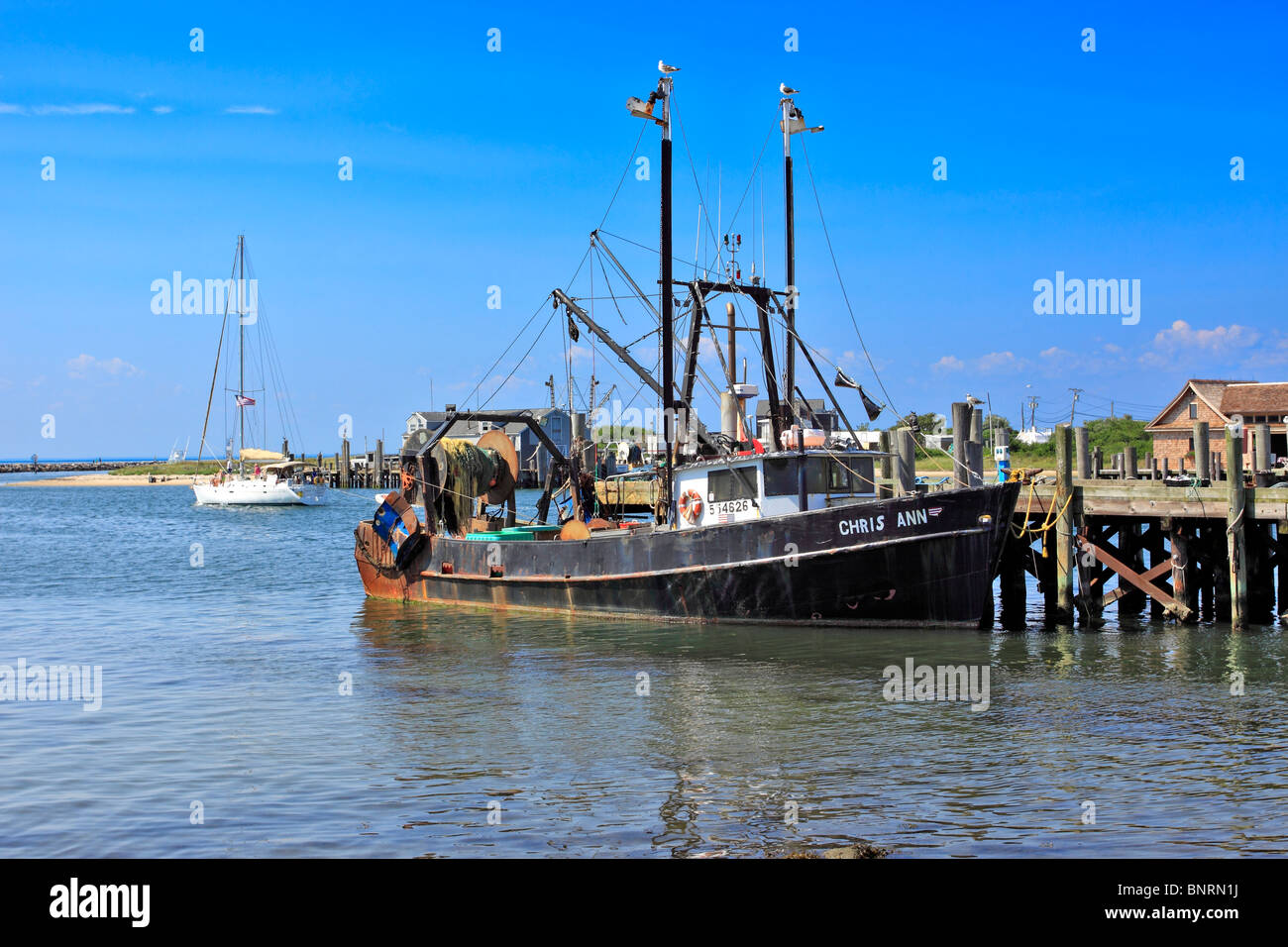 Montauk Harbour Long Island NY Banque D'Images