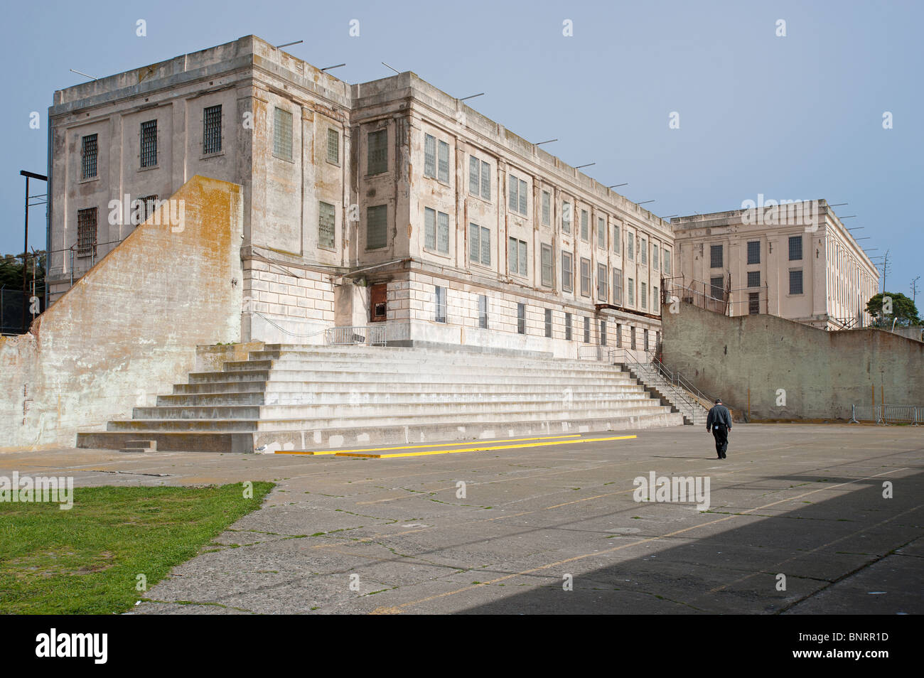 Cour de récréation d'Alcatraz San Francisco California USA Banque D'Images