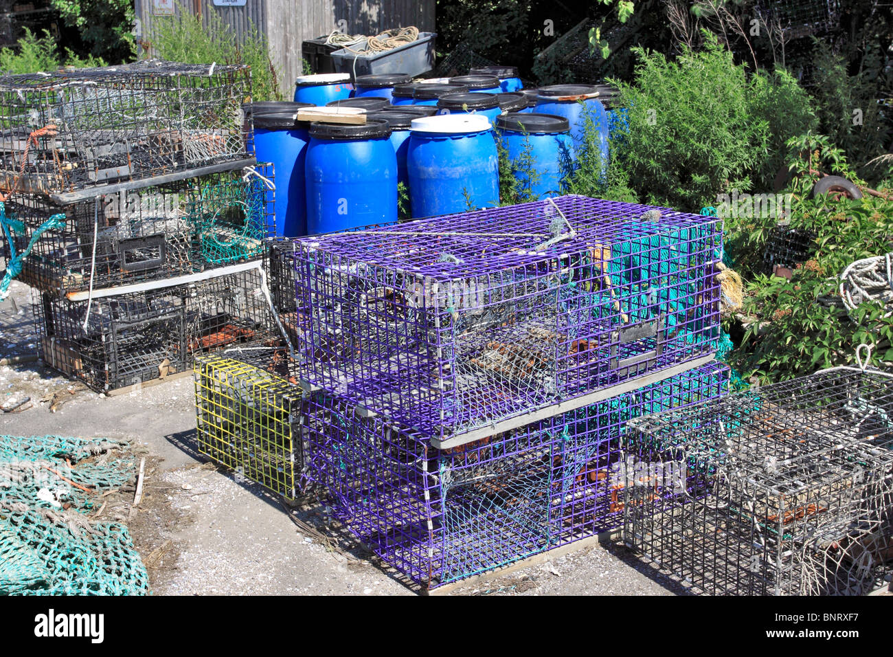Les casiers à homards Montauk Long Island NY Banque D'Images