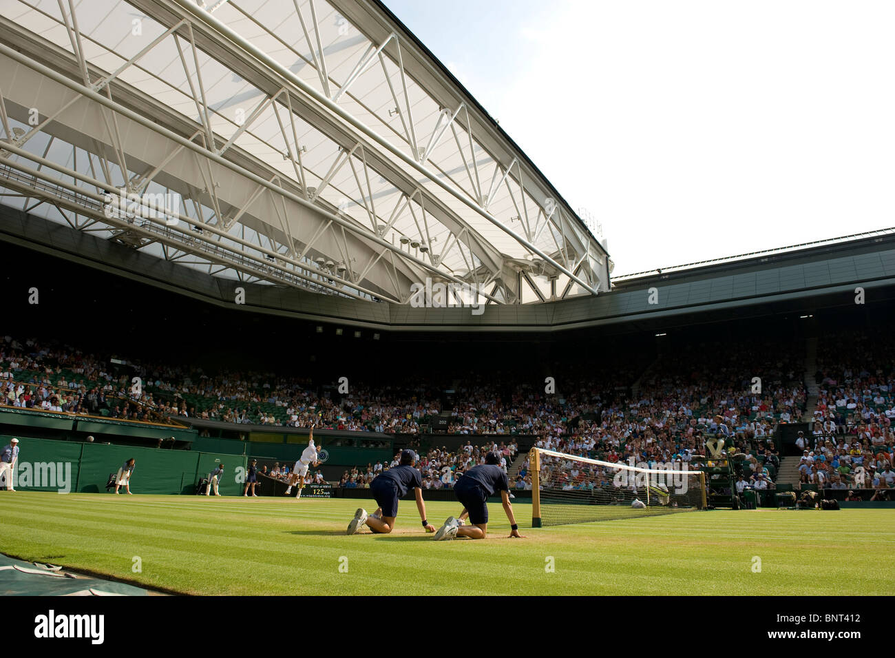 Centre Court voir pendant la Wimbledon Tennis Championships 2010 Banque D'Images