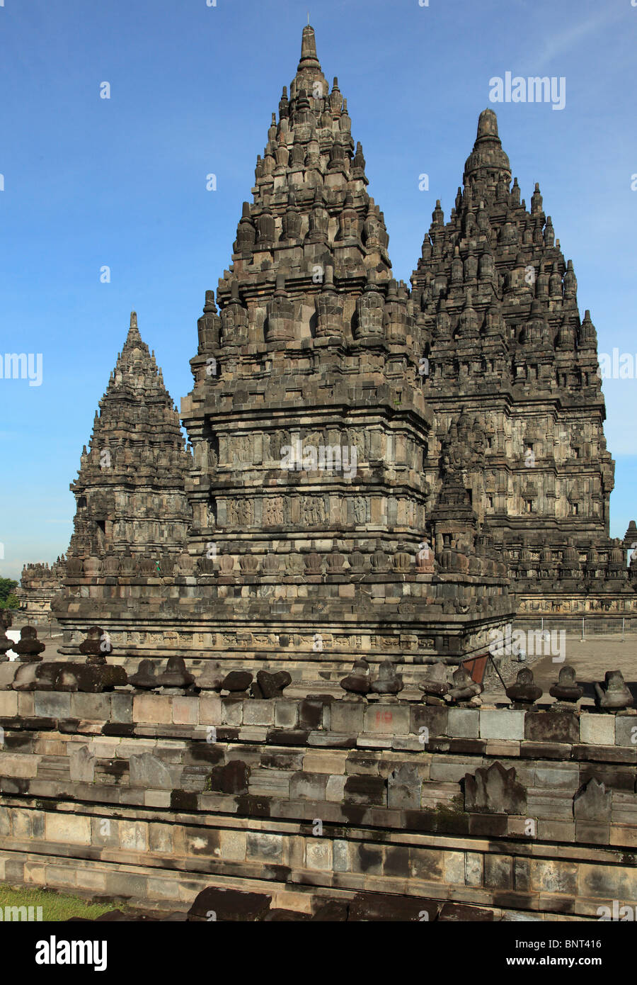 L'Indonésie, Java, Prambanan, temples hindous, Banque D'Images