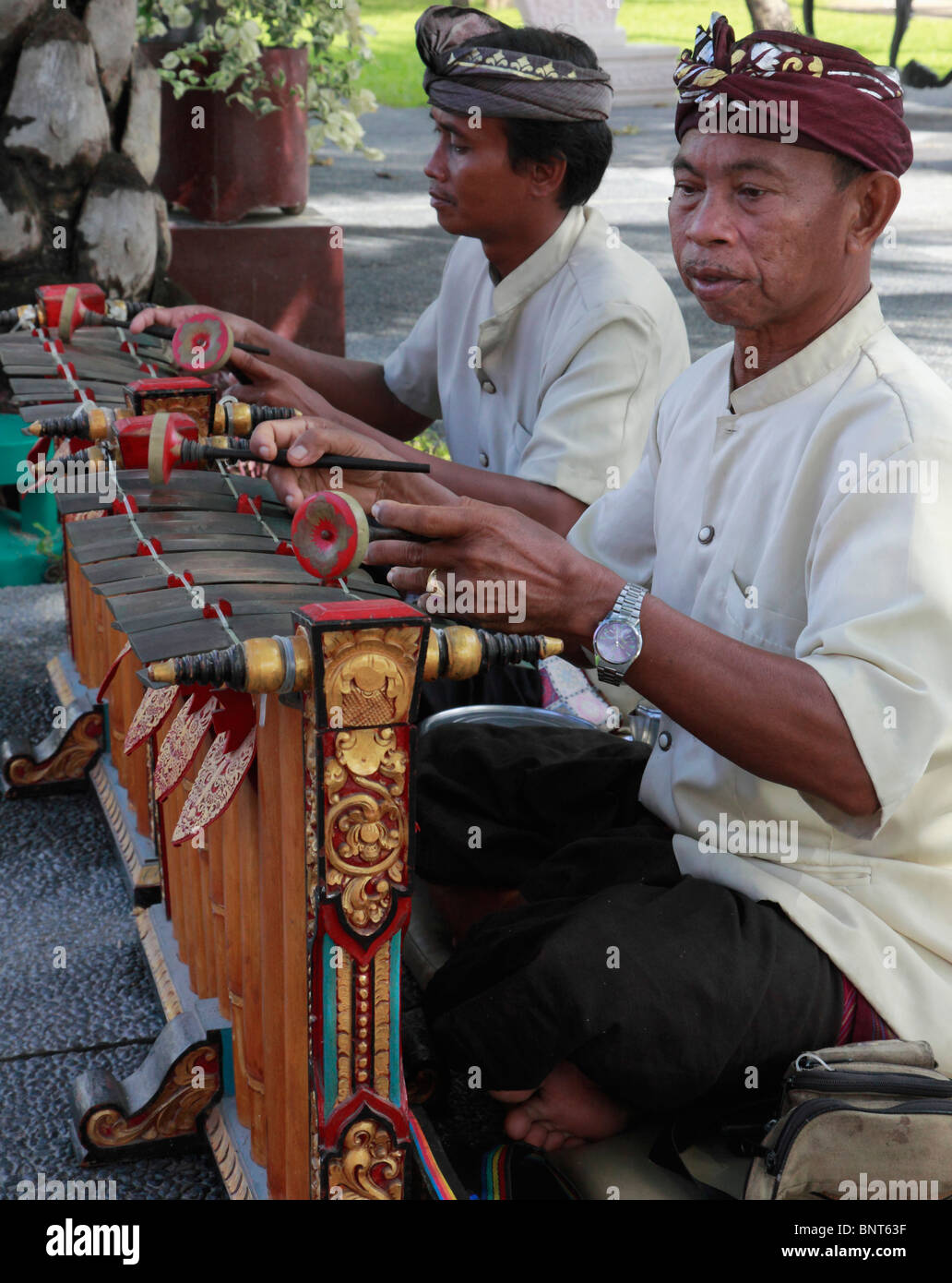 L'INDONÉSIE, Bali, Sanur, gamelan, Banque D'Images