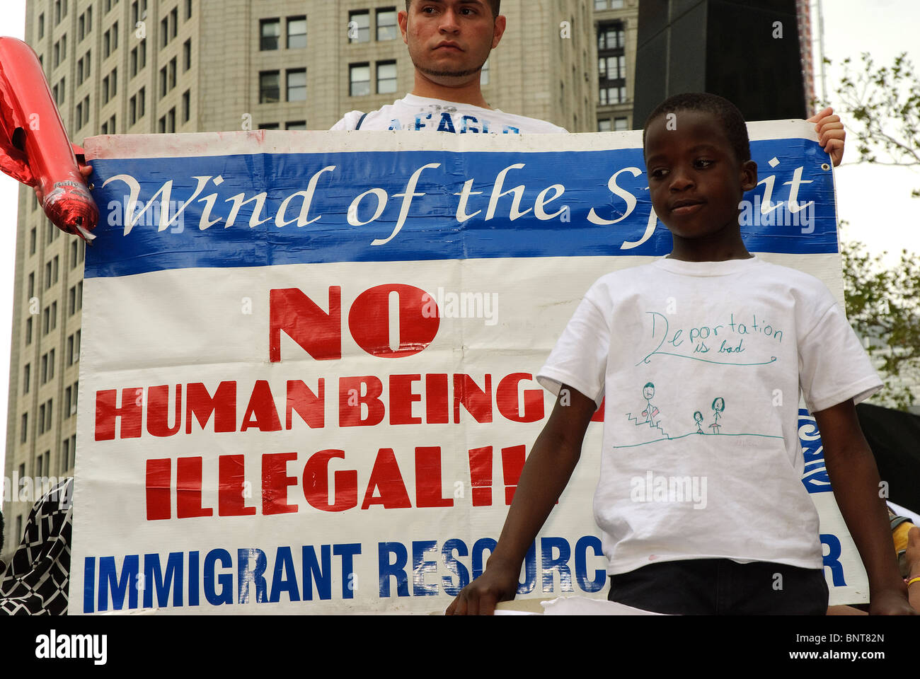 Le "Nous sommes tous Arizona' mars s'est tenue à New York le 29 juillet, Brooklyn-Manhattan, pour protester contre le SB 1070 Loi de l'Arizona. Banque D'Images