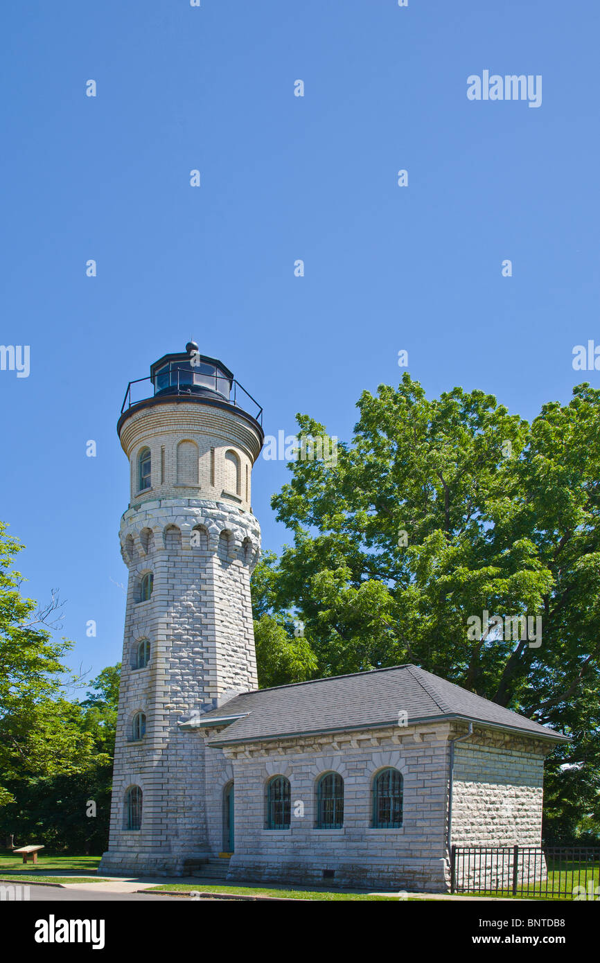Old Fort Niagara Phare a été le premier phare sur les Grands Lacs situés à Youngstown New York Banque D'Images