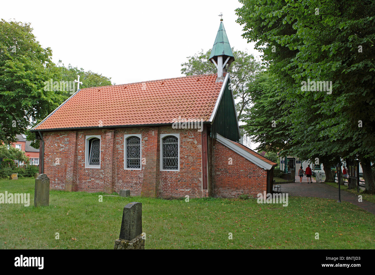 Ancienne église de l'île, l'île Spiekeroog, en Frise orientale, Basse-Saxe, Allemagne Banque D'Images
