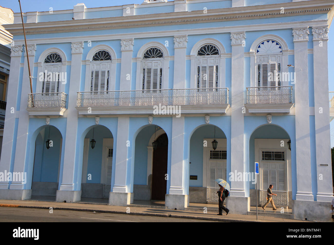 Maison de style colonial à Cienfuegos, Cuba Banque D'Images