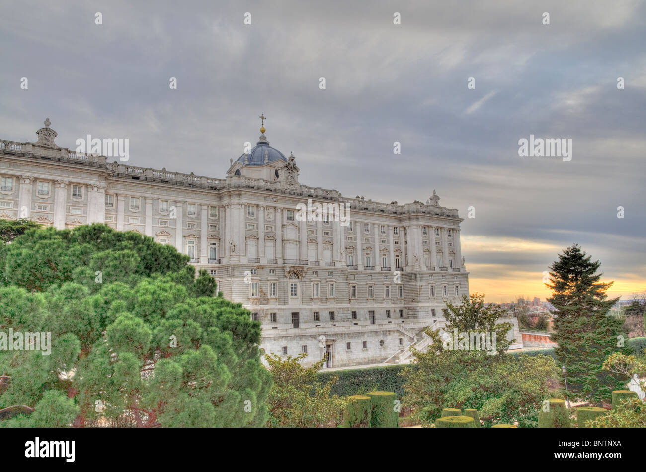 Le Palais Royal de Madrid (Palacio de Oriente) Banque D'Images