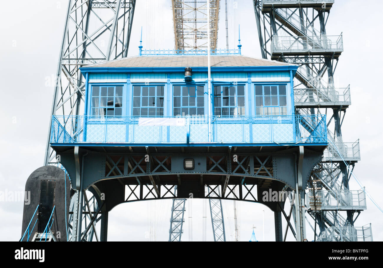 Cabine de contrôle de Newport transporter bridge Banque D'Images