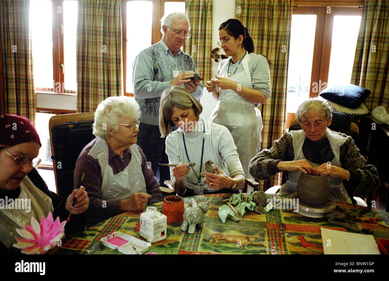 St Christopher's Hospice à Londres, Angleterre, Royaume-Uni. Le personnel de soins hautement qualifiés et de s'engager avec le confort des patients et leurs familles Banque D'Images