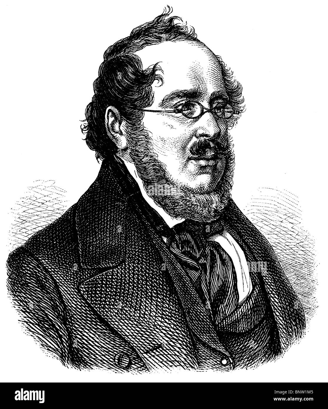 Friedrich List (1789-1846), l'économiste allemand Banque D'Images