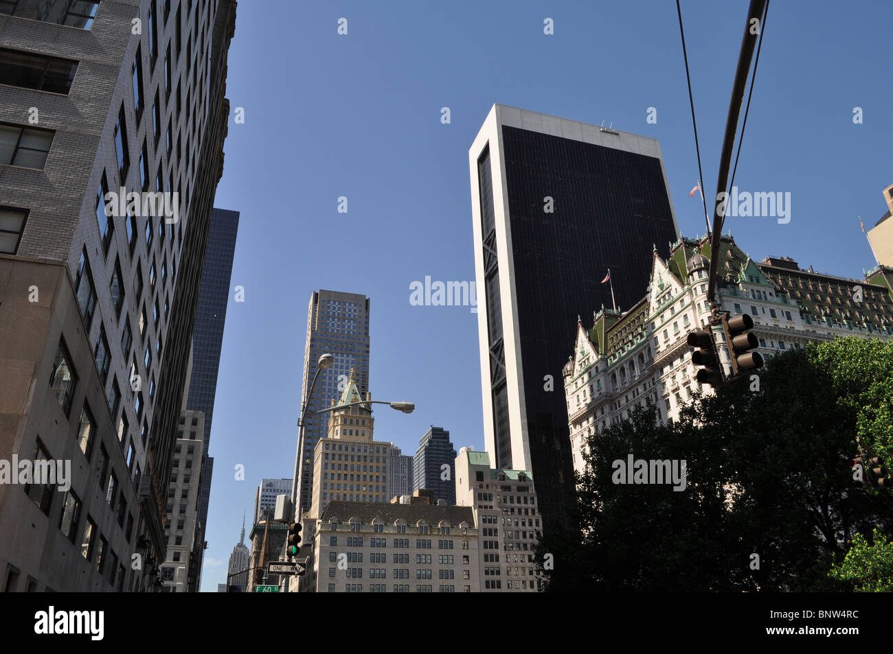 Street view Mid Town Manhattan New York Banque D'Images