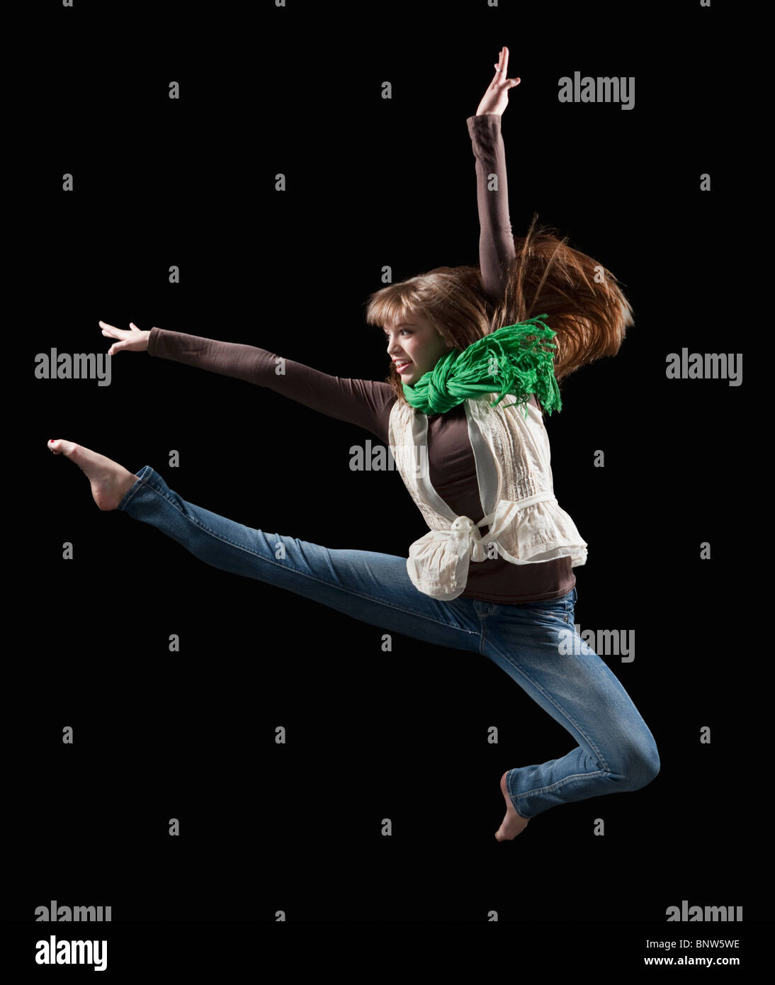 Danseuse de Danse lyrique de la scène Banque D'Images