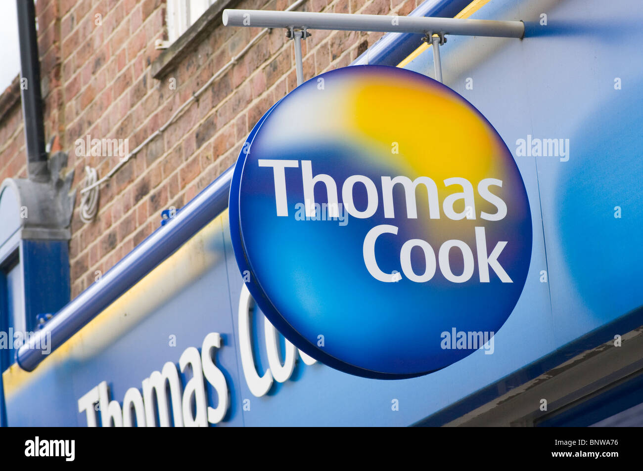 Thomas Cook Travel Agents Sign Banque D'Images