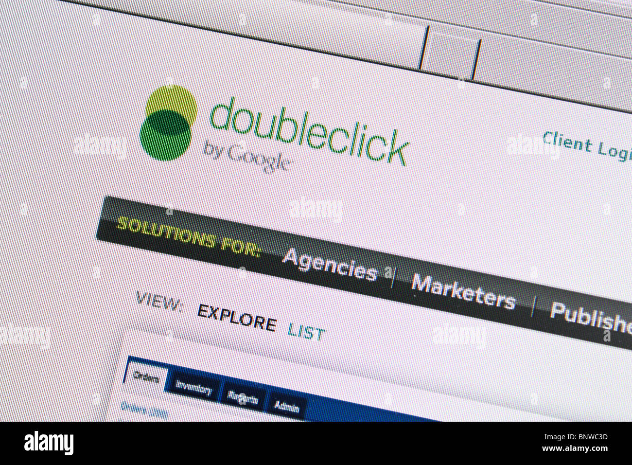 Doubleclick google marketing en ligne Banque D'Images