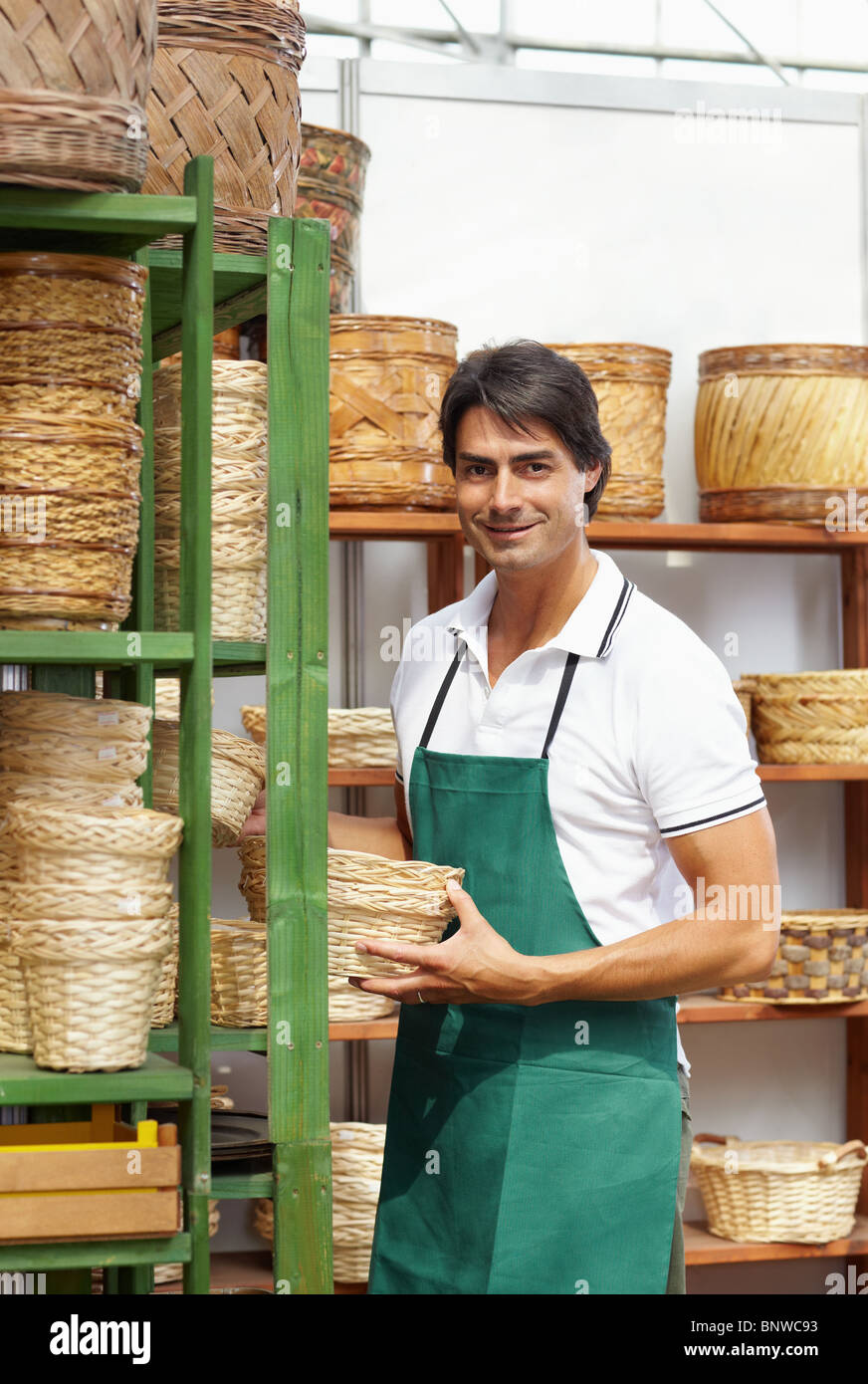 L'organisation du plateau dans des pots de fleurs Banque D'Images