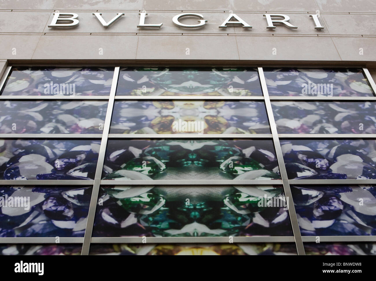 Un magasin de détail de Bvlgari. Banque D'Images