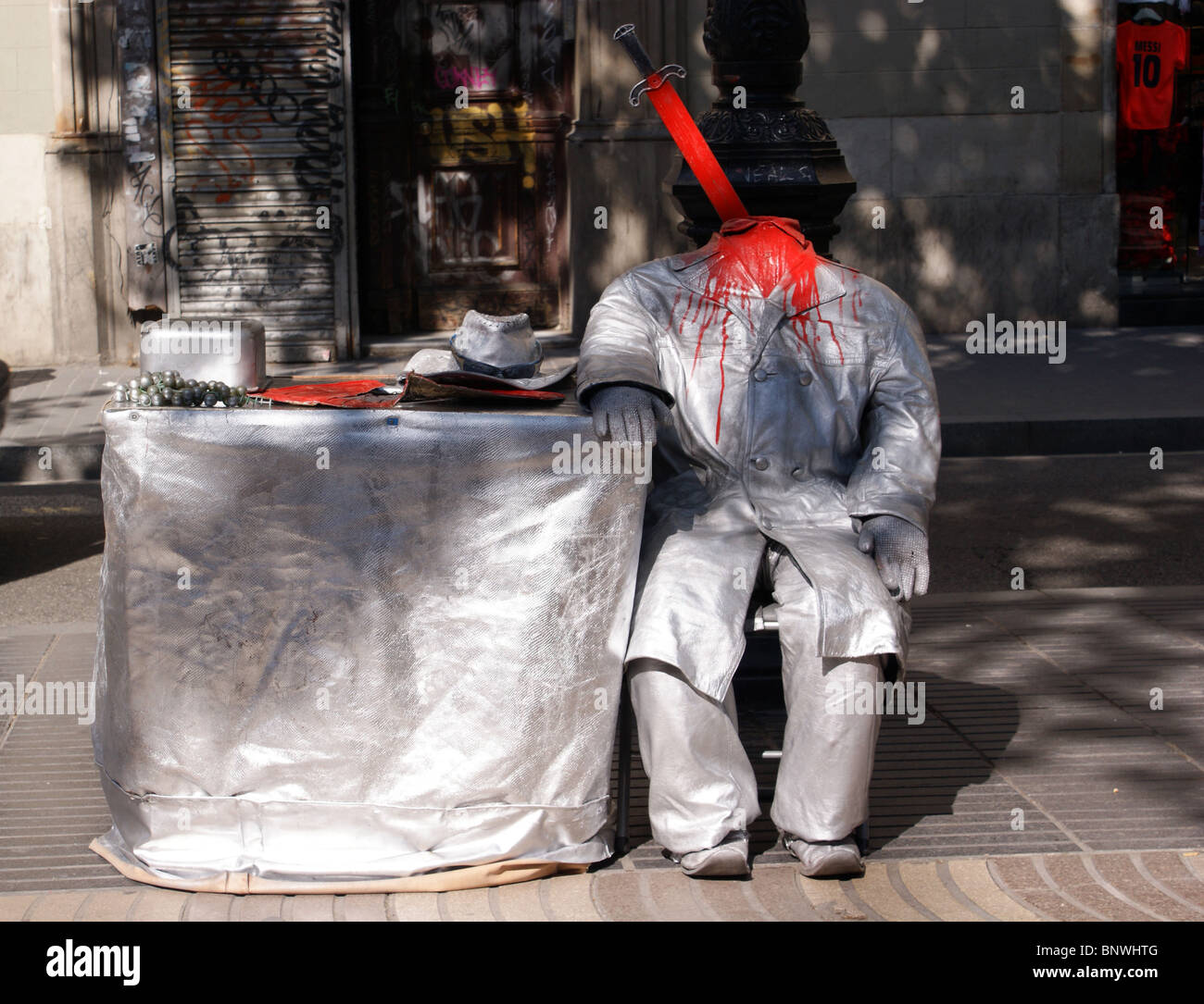 Les STATUES DE RUE DE BARCELONE ESPAGNE Banque D'Images