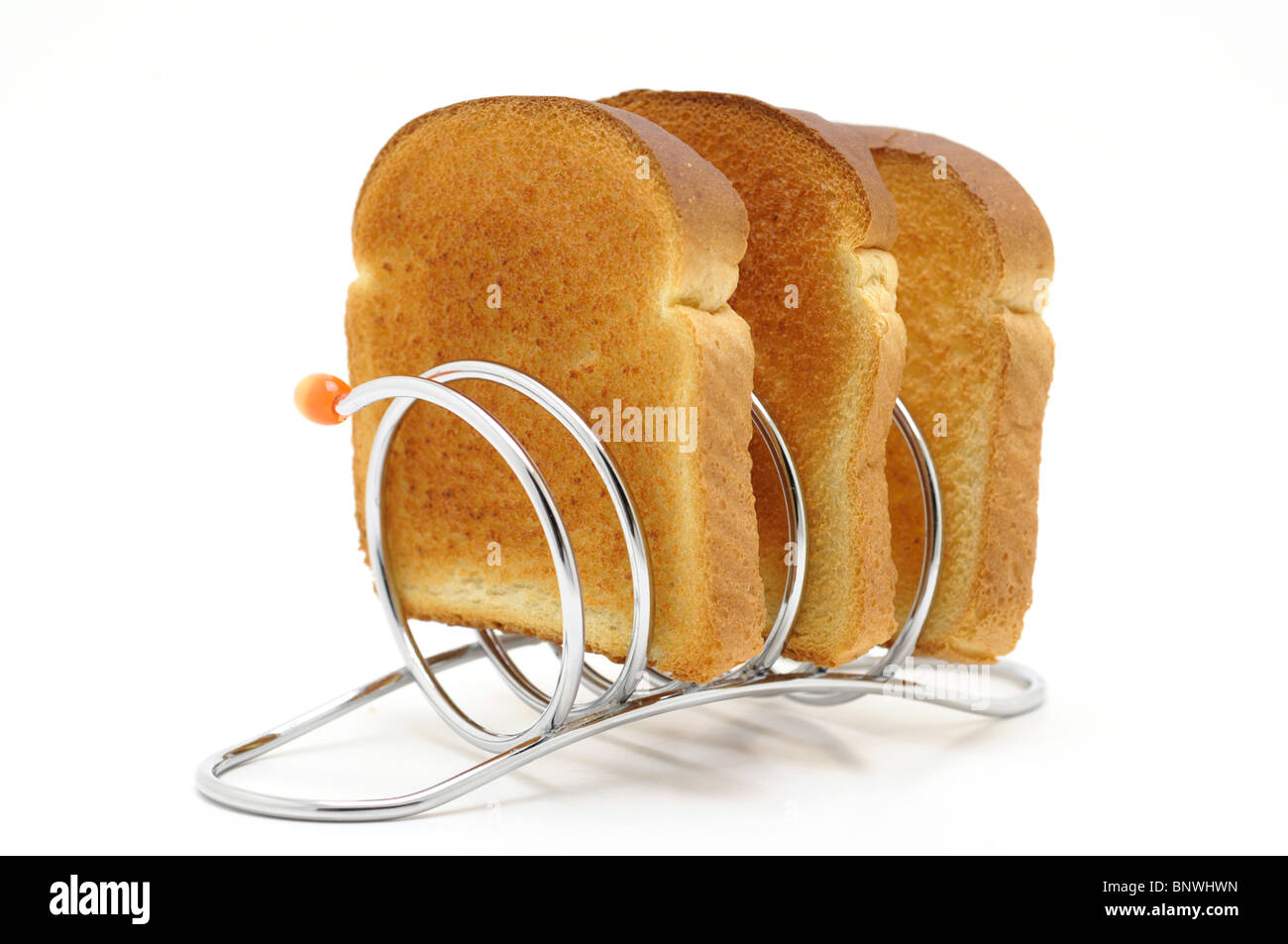 Toast sur Toast Rack Banque D'Images