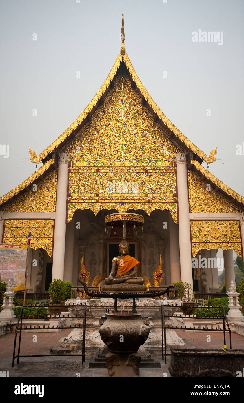 Wat Chedi Luang, Chiang Mai, la province de Chiang Mai, Thaïlande, Asie Banque D'Images