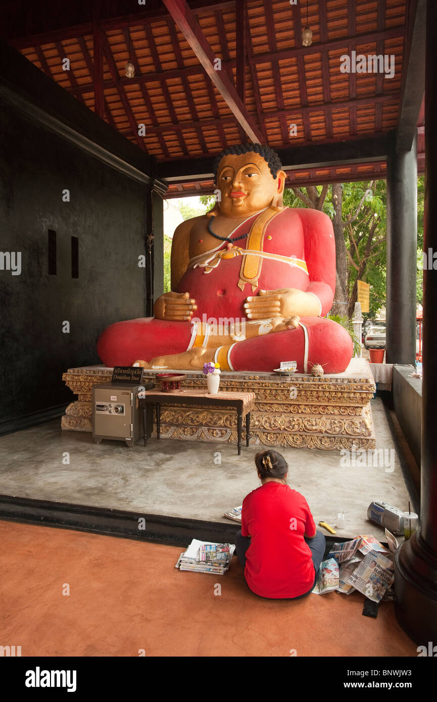 Wat Chedi Luang, Chiang Mai, la province de Chiang Mai, Thaïlande, Asie Banque D'Images