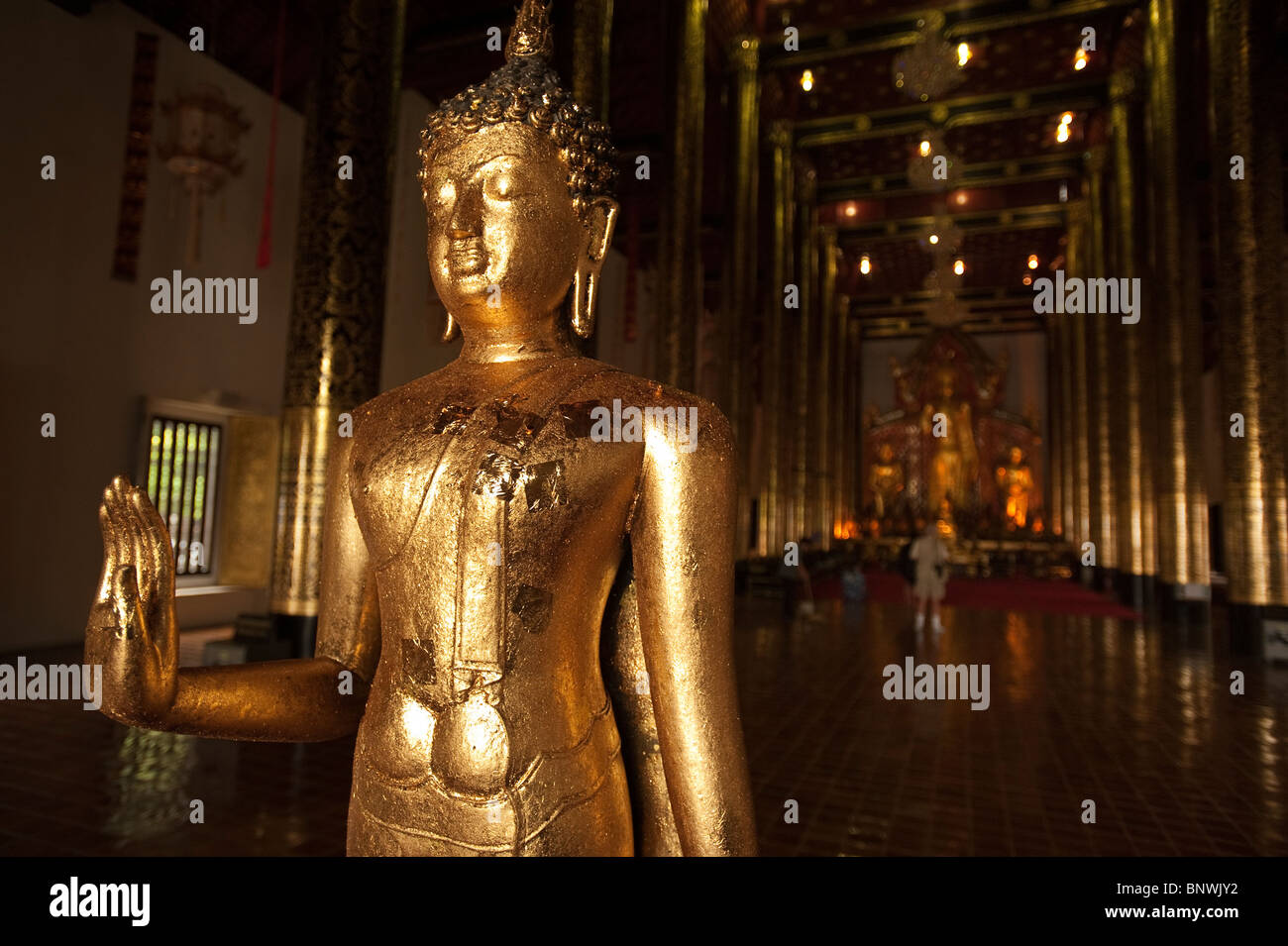 Wat Chedi Luang, Chiang Mai, la province de Chiang Mai, Thaïlande, Asie Banque D'Images
