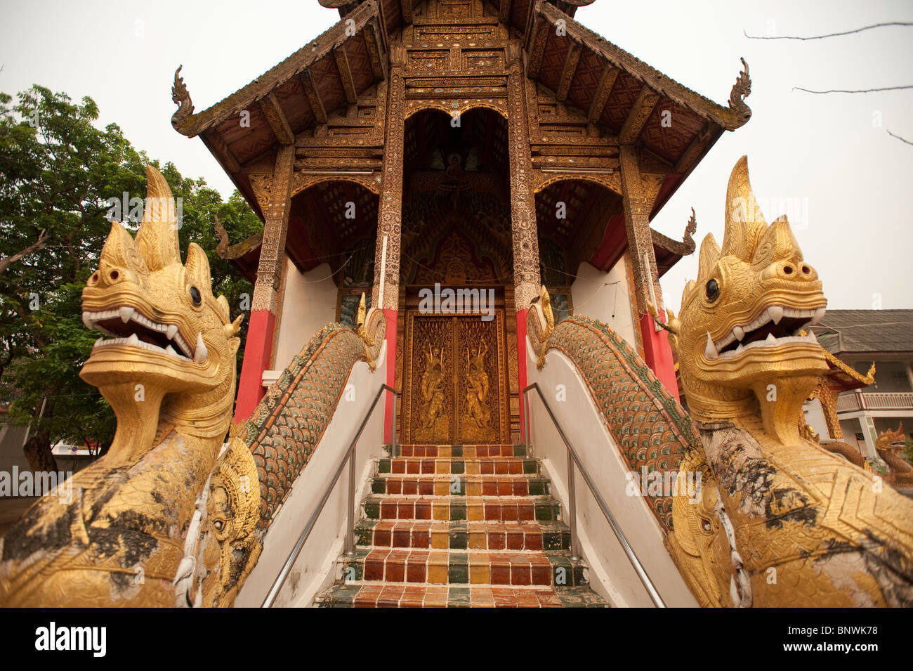 Wat Tung Yu, Chiang Mai, la province de Chiang Mai, Thaïlande, Asie Banque D'Images