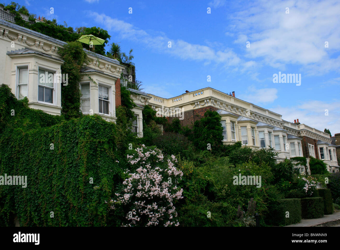 Beau maisons le long de Chiswick Mall, Londres Banque D'Images