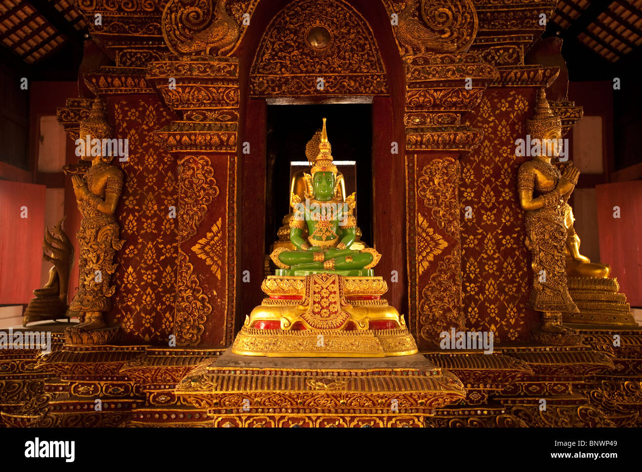 Wat Phra Singh, Chiang Mai, la province de Chiang Mai, Thaïlande, Asie Banque D'Images