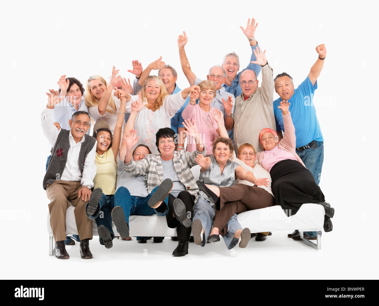 Un groupe de gens heureux Banque D'Images Un groupe de gens heureux Banque D'Images