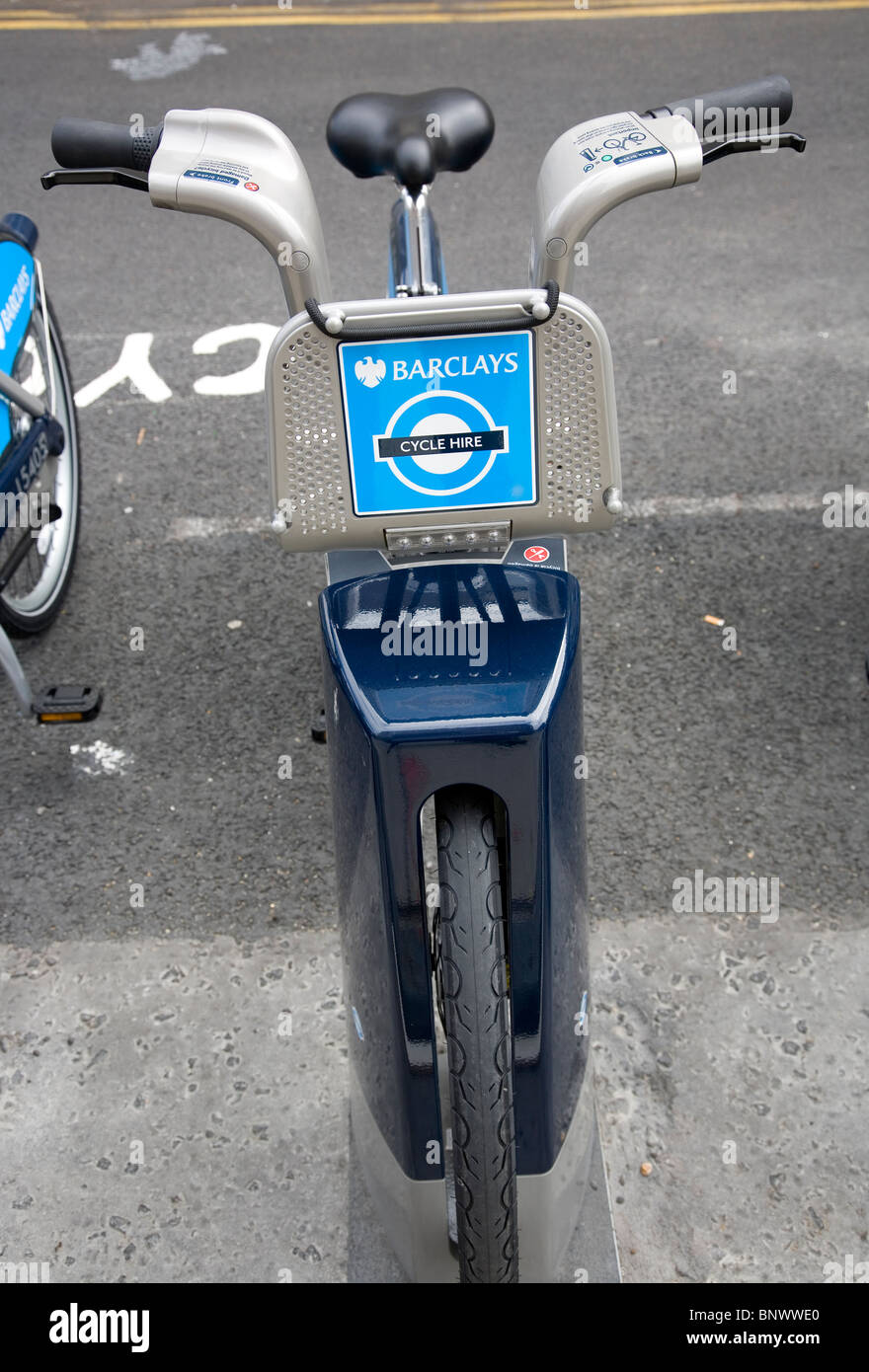Londres Location de vélos et de rack Banque D'Images