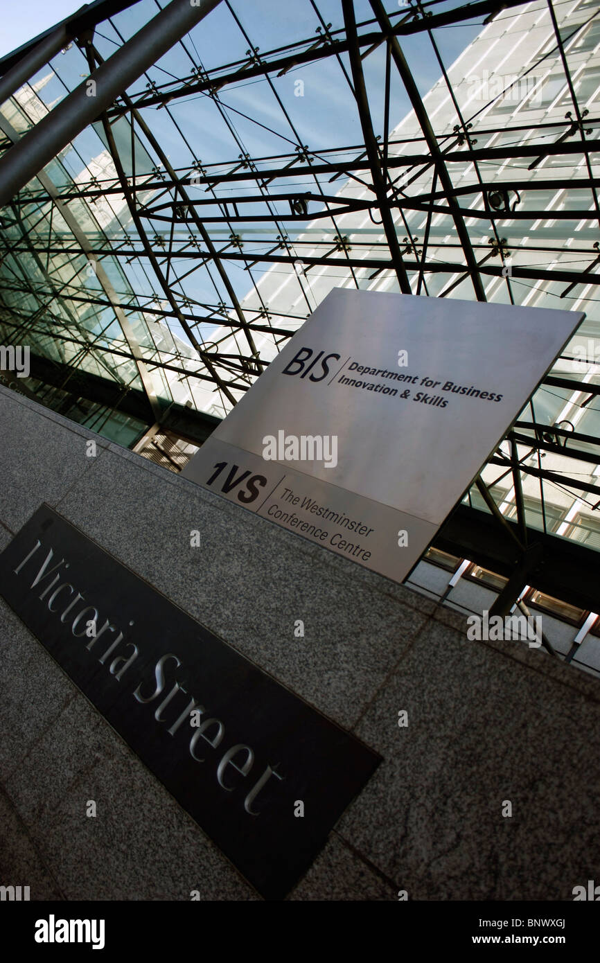 Ministère britannique de Business, Innovation and skills (BIS) à Victoria Street, Londres Banque D'Images