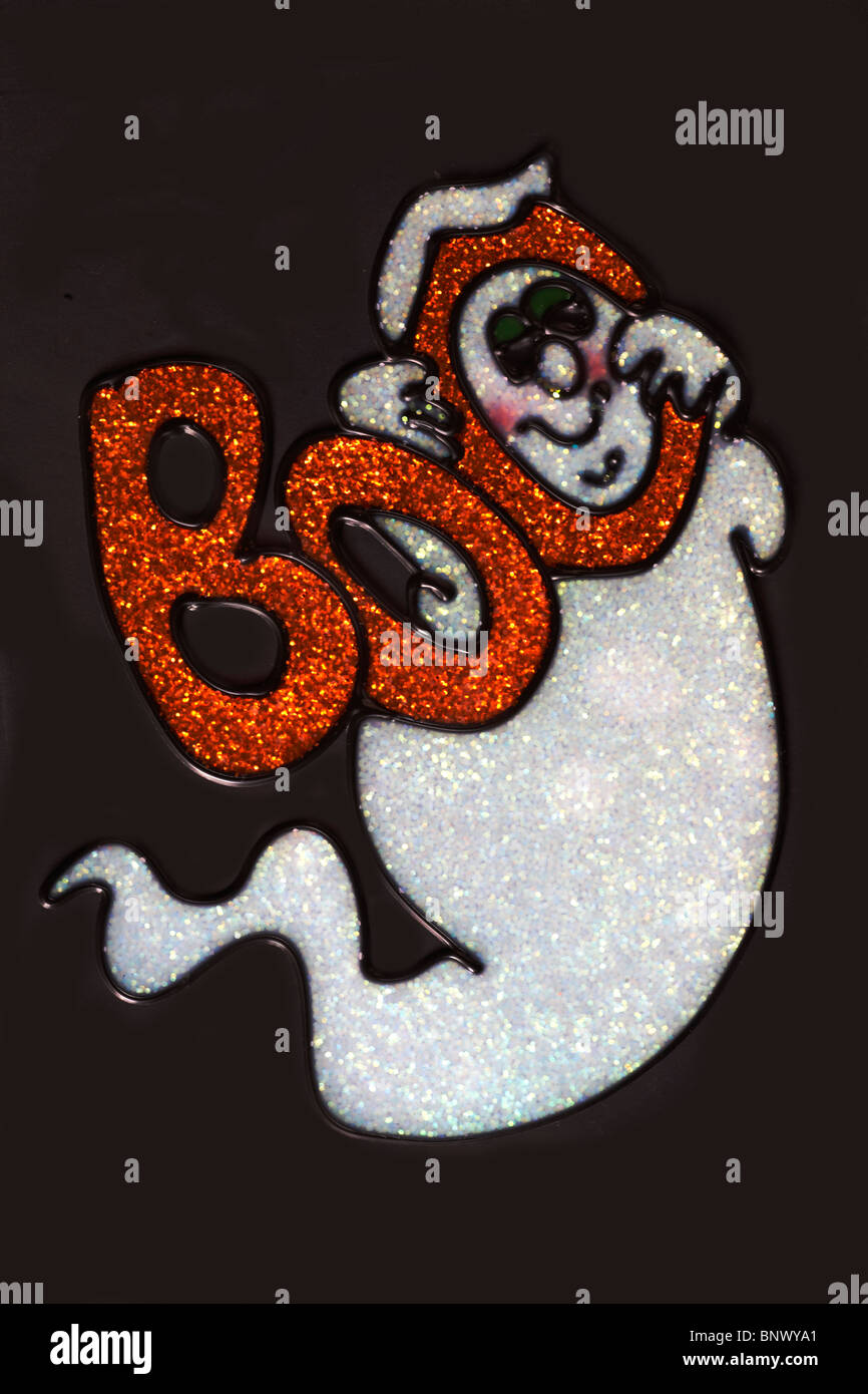 Boo fantôme effrayant pour Halloween décoration Banque D'Images