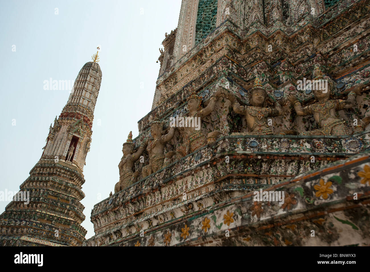 Temple de l'aube, le Wat Arun, Bangkok, Thailande, Asie Banque D'Images