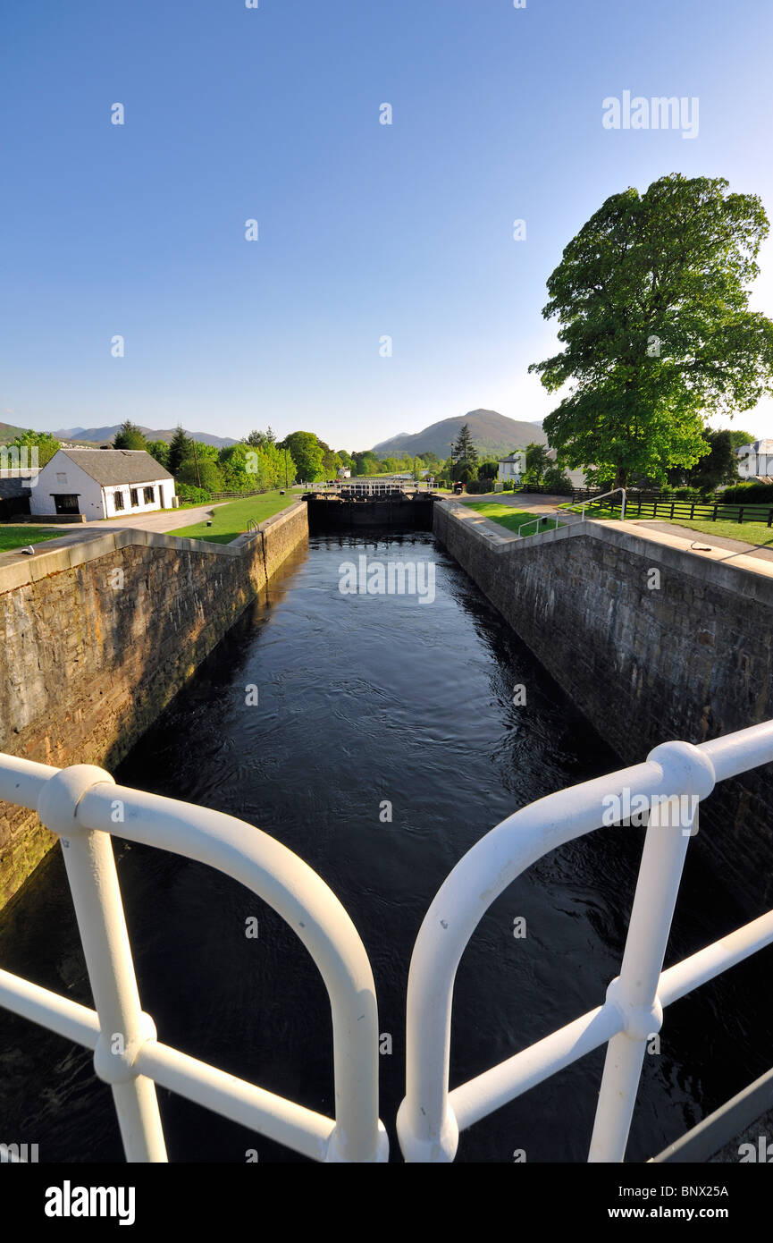 Neptune's Staircase, un escalier verrou sur le Canal Calédonien à Banavie, Fort William, Highlands, Scotland, UK Banque D'Images