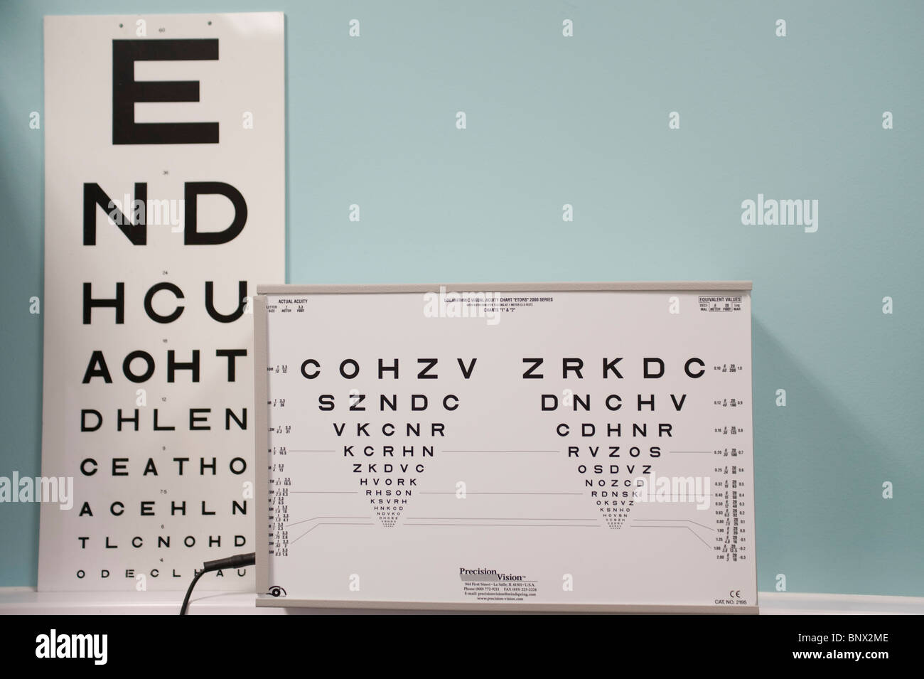 Diagramme de l'œil dans un hôpital Banque D'Images