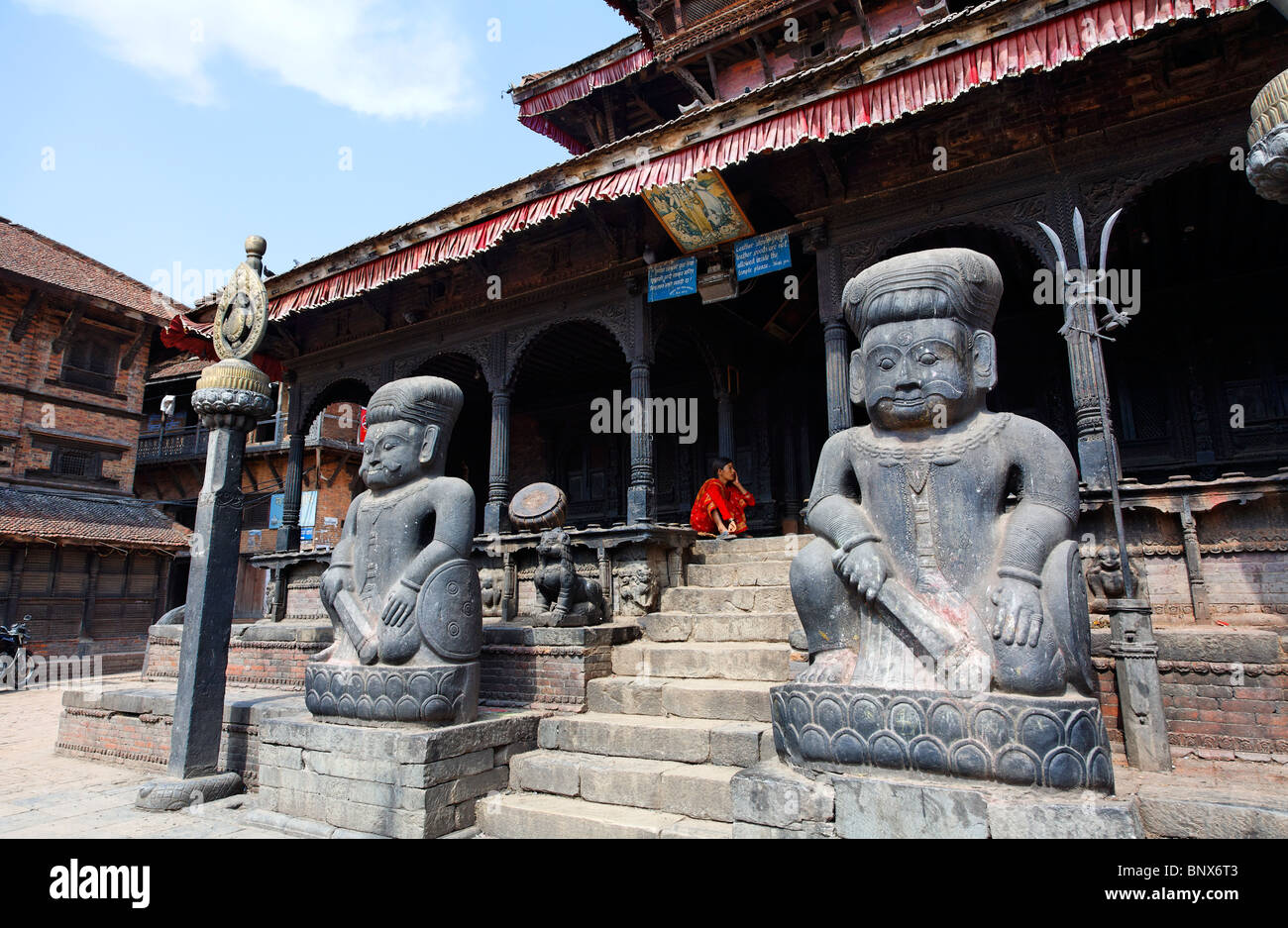 Népal - Vallée de Katmandou - Bhaktapur - Magella Temple Banque D'Images