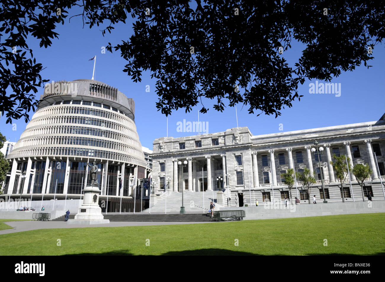 La Ruche et de la Maison du Parlement à Wellington en Nouvelle-Zélande Banque D'Images