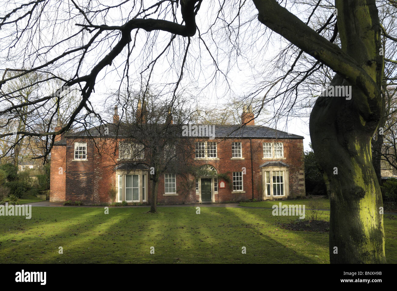 Charlotte Bronte's 'briarmains' dans le roman 'shirley', maison rouge en Gomersal, Yorkshire Banque D'Images