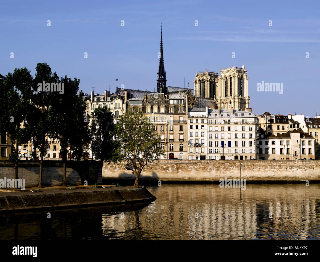 France, Paris : l'Ile Saint Louis et l'Ile de la cité Banque D'Images
