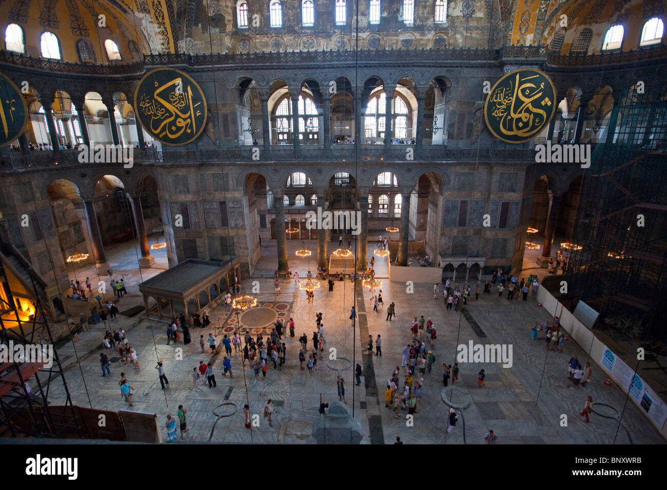 À l'intérieur de la basilique Sainte-Sophie à Istanbul, Turquie Banque D'Images
