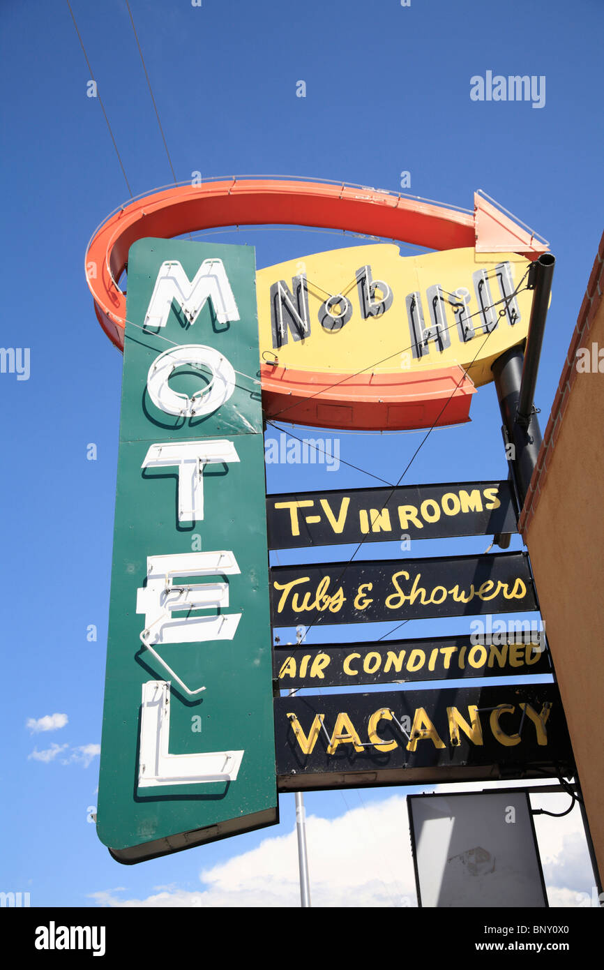 Nob Hill Motel, Route 66, Albuquerque, New Mexico, USA Banque D'Images