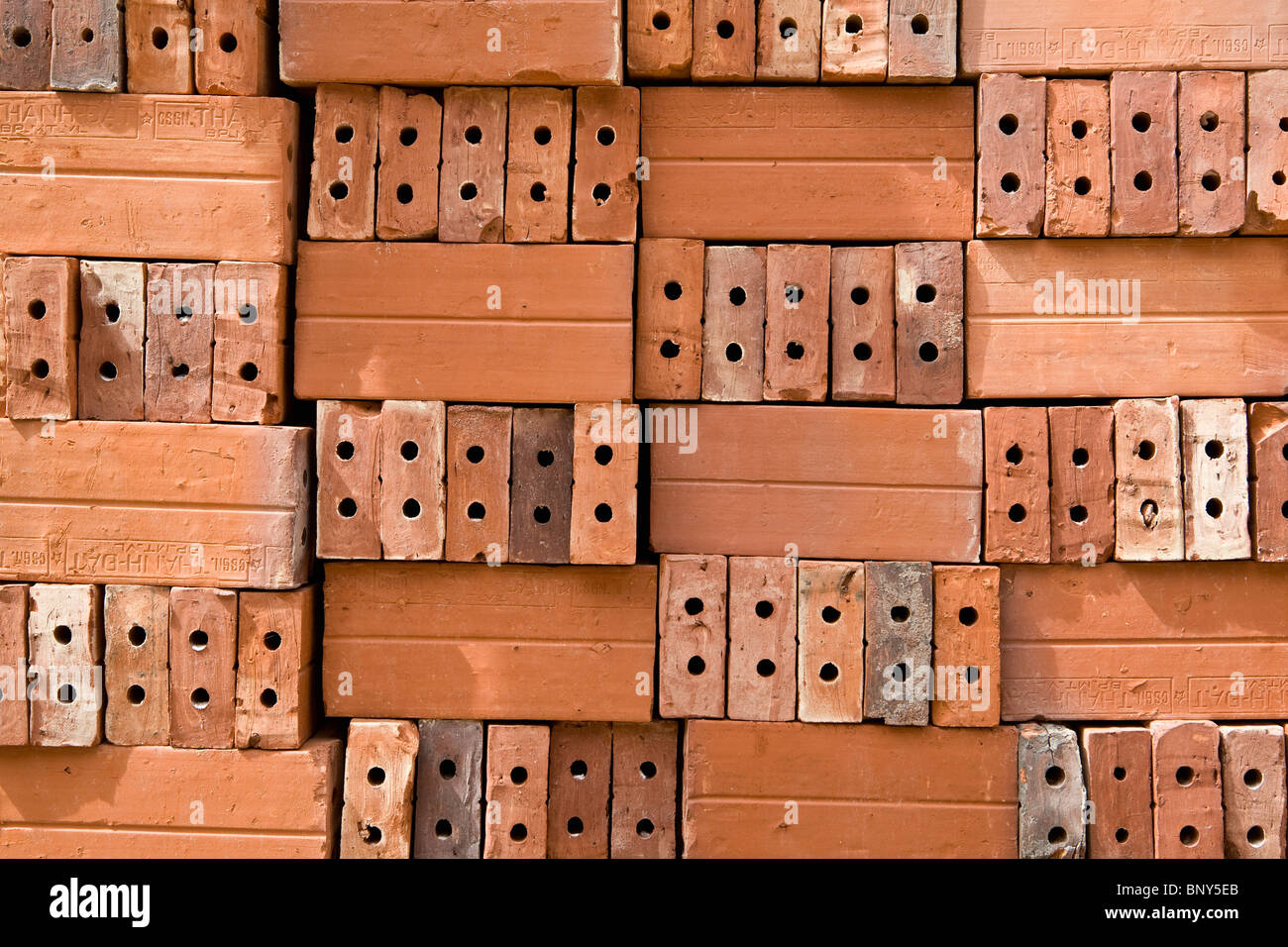 Briques en terre cuite pour la construction Banque D'Images