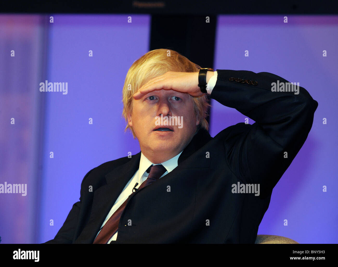 Boris Johnson, Maire de Londres, à l'avant Banque D'Images