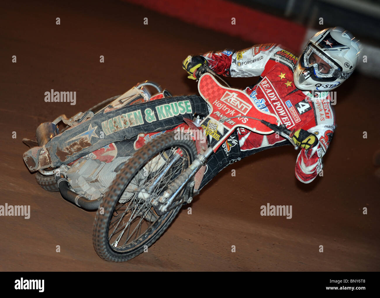 Simon Place de la Robins Swindon en action lors d'un dispositif contre les Panthers Peterborough Banque D'Images