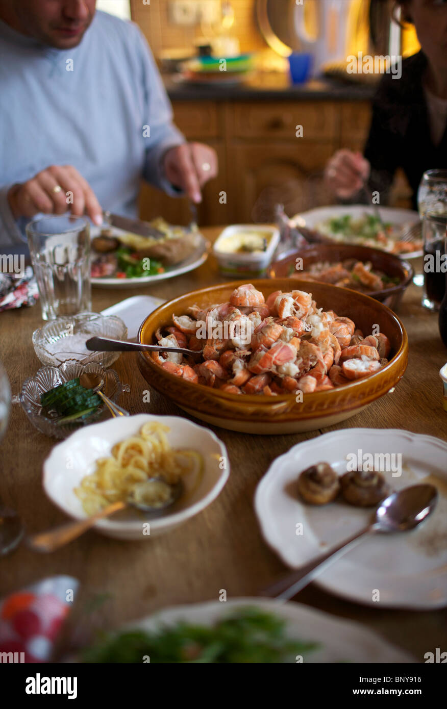 Un repas de homard Banque D'Images