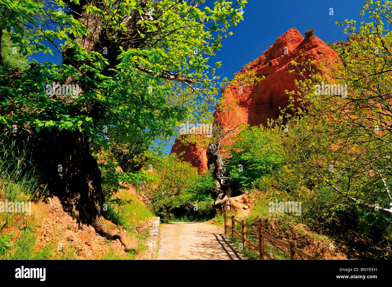L'Espagne, de Castille-león : Paysage de l'ancien roman gold mines Las Médulas Banque D'Images